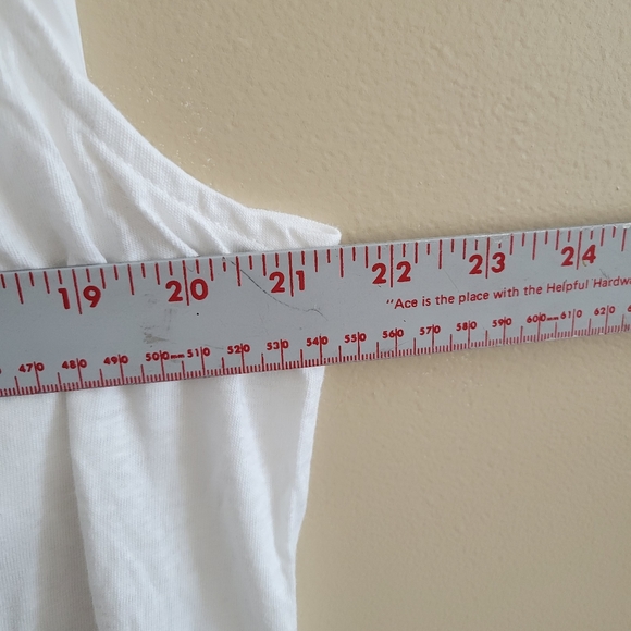4/$15 SALE BCBGMAXAZRIA | Optic White Flutter Sleeve Tank Top Blouse NEW X-Large - Picture 7 of 8